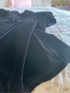 Madewell Black Velvet Top - Plush V-Neck